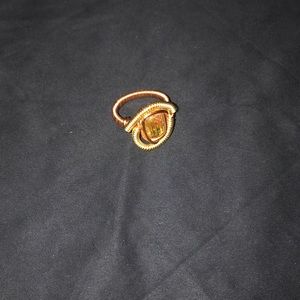 Wire Wrapped Quartz Ring